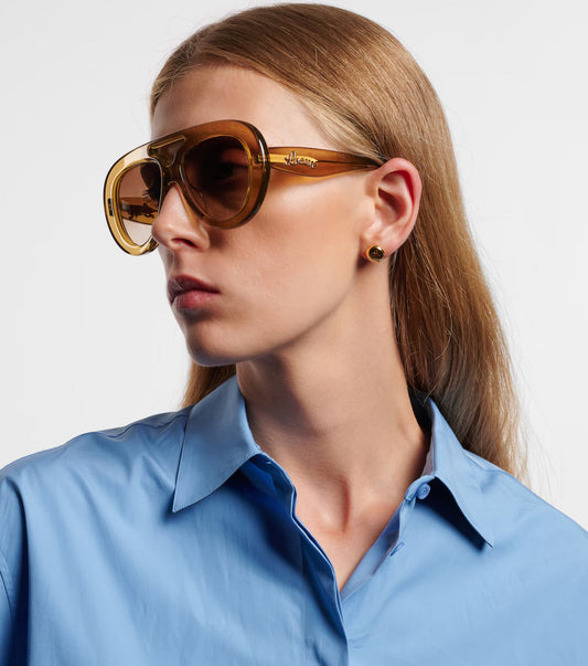 Loewe Round Spoiler Aviator Sunglasses