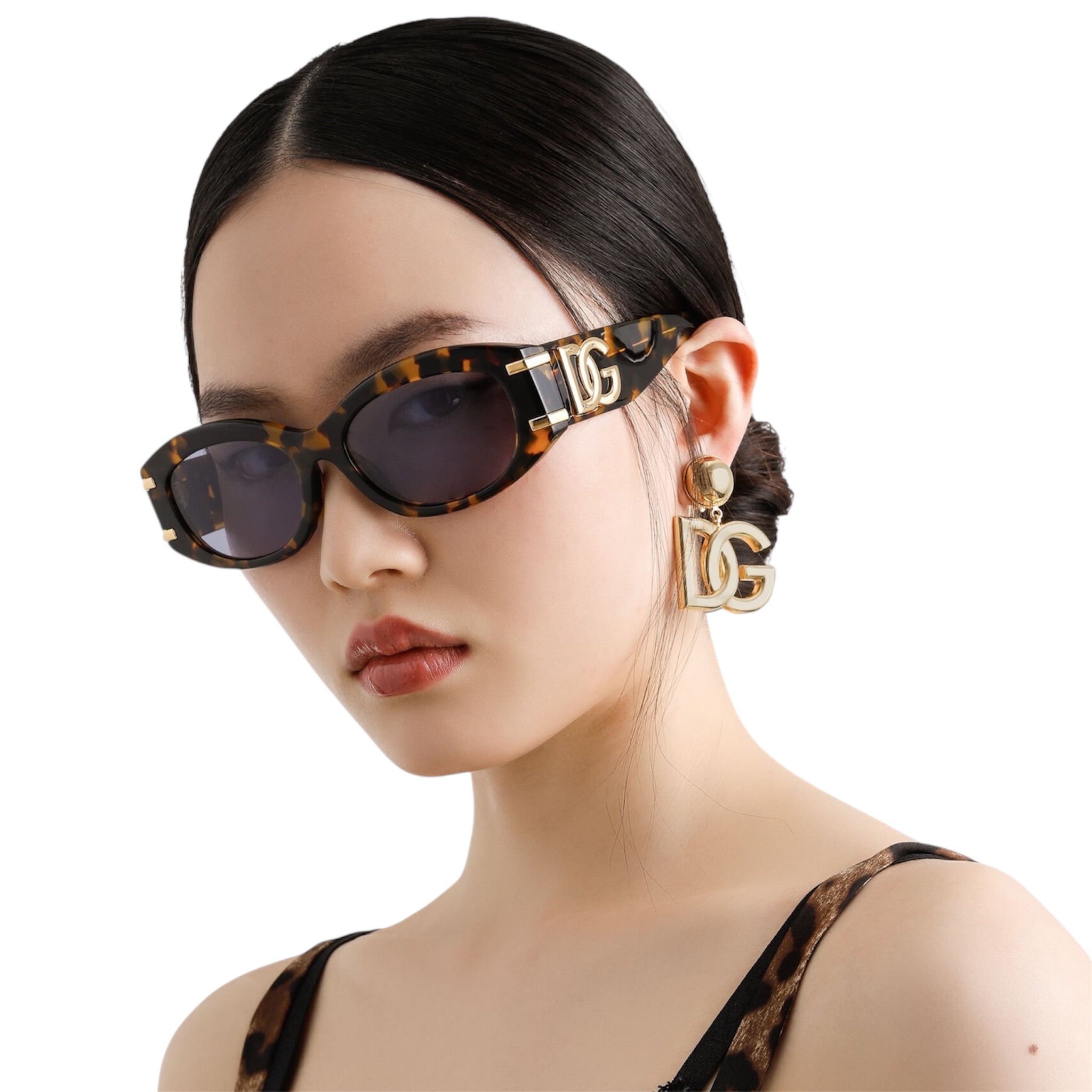 Dolce & Gabbana - DNA Oval Acetate Sunglasses