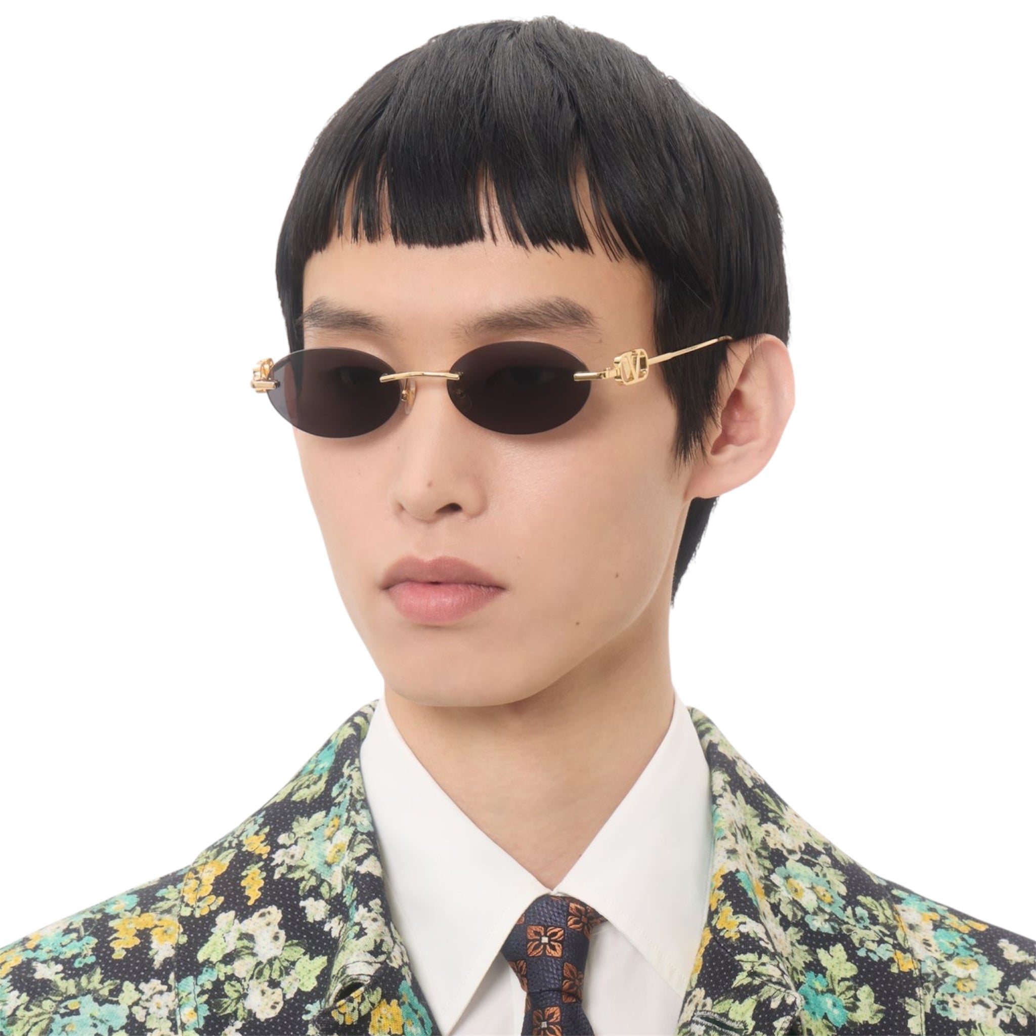 Valentino - Geometric Metal Sunglasses