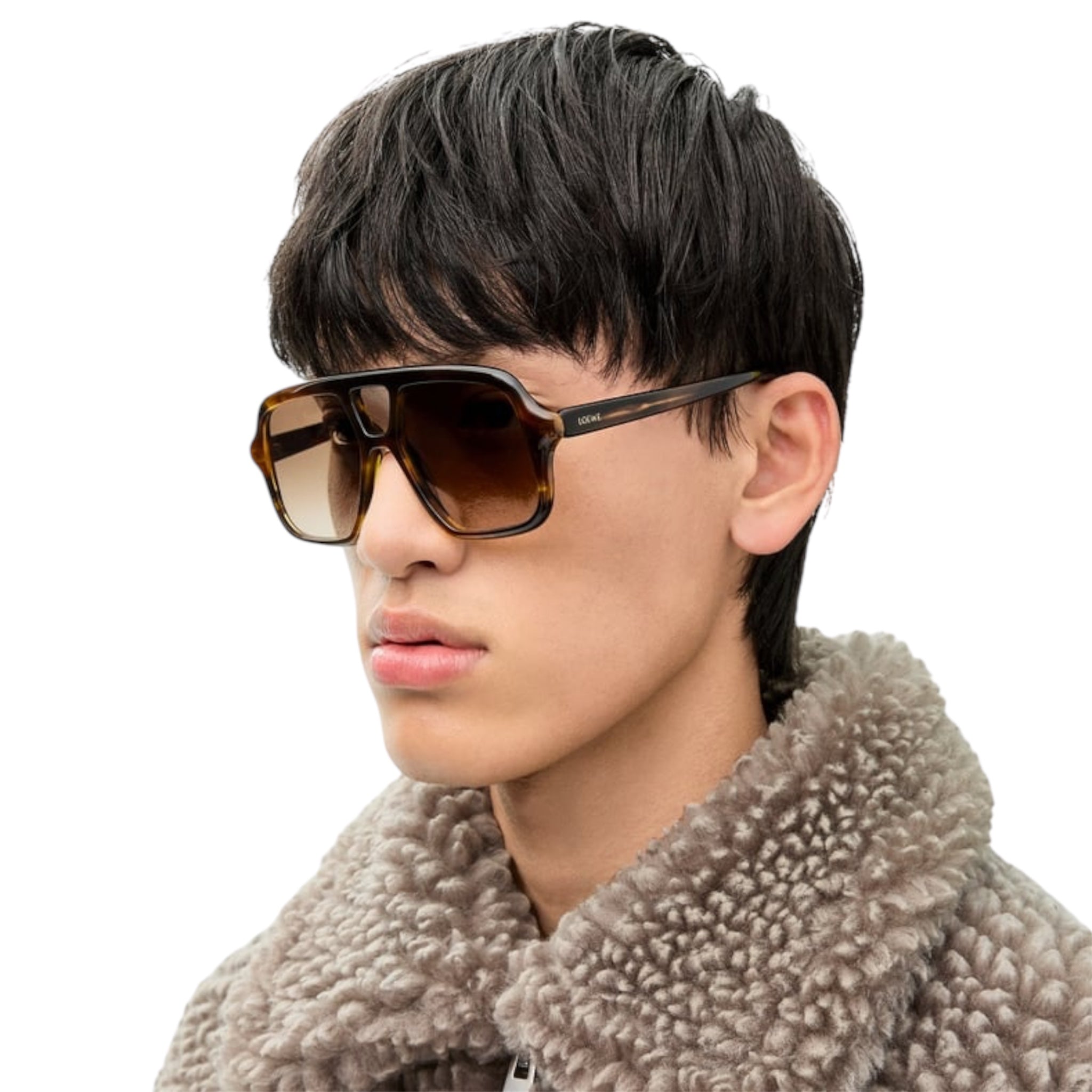 LOEWE サングラス　AVIATOR グラデーション　slw654 Wing aviator sunglasses in black - Loewe | Mytheresa