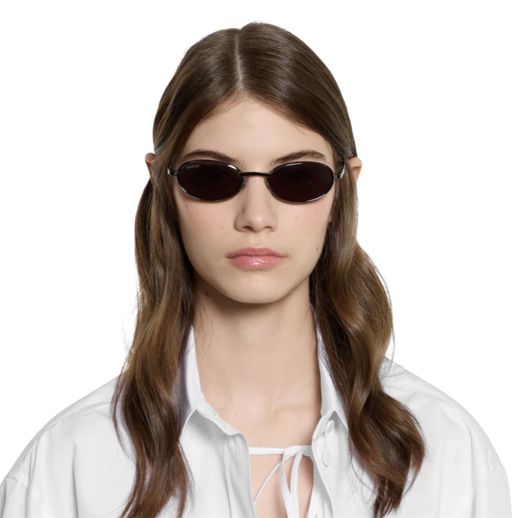 Gucci - Oval Frame Sunglasses