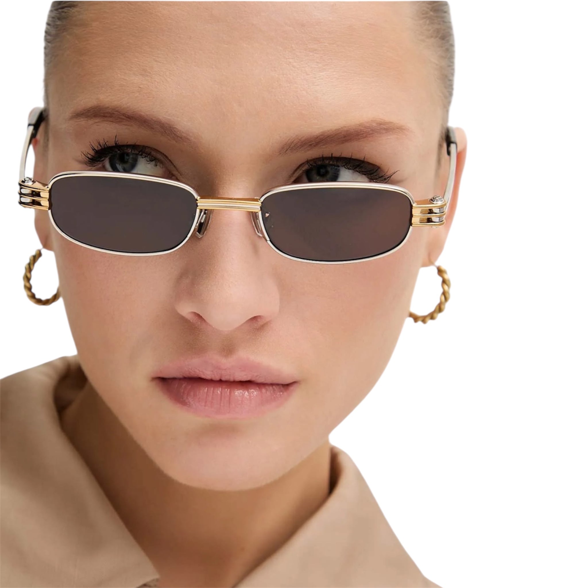 Bottega Veneta – Rectangle Metal Sunglasses BV1381S