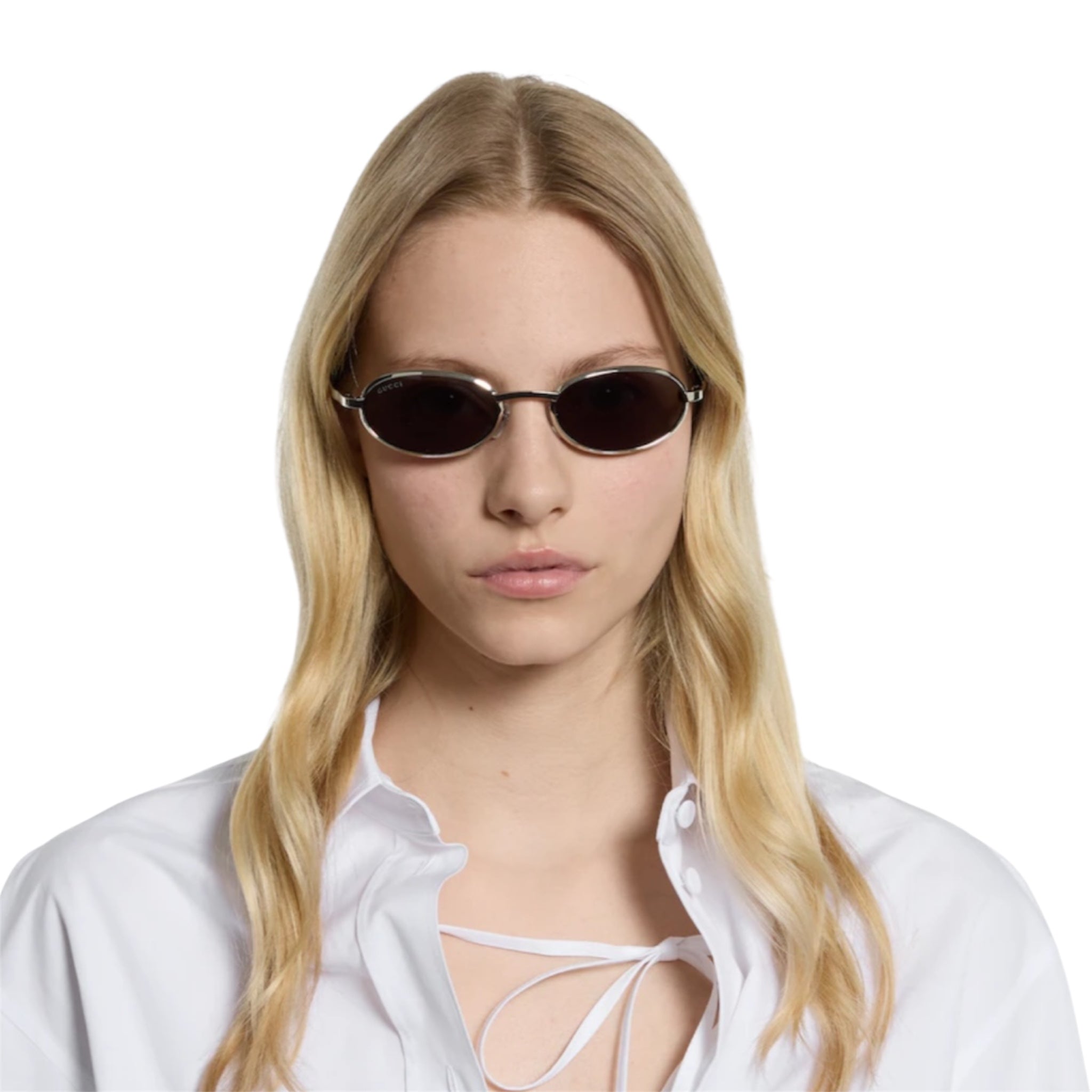 Gucci - Oval Frame Sunglasses