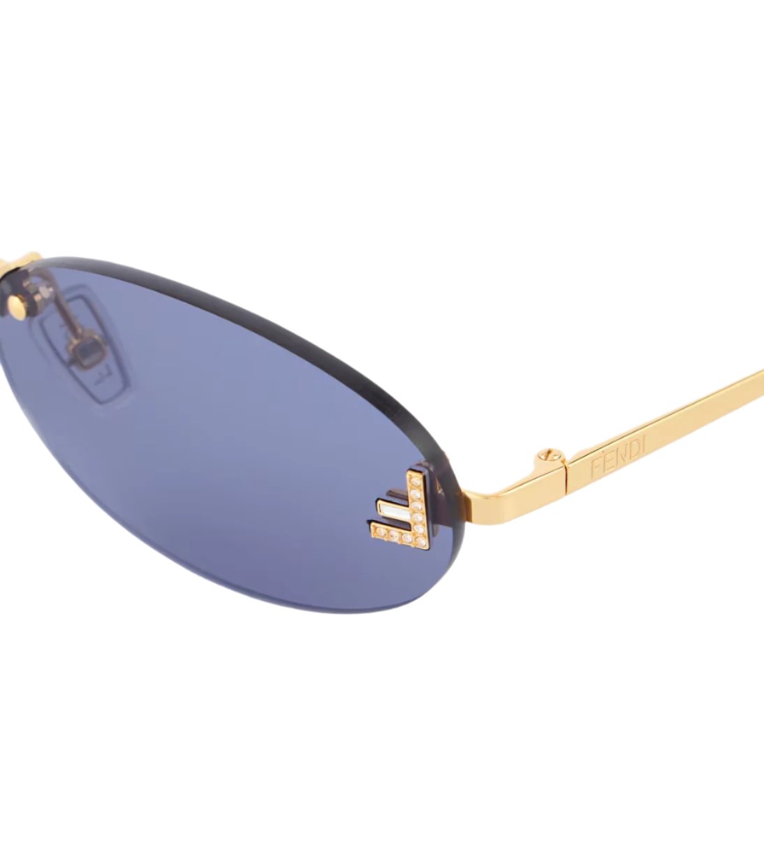 Fendi First Crystal Oval Sunglasses