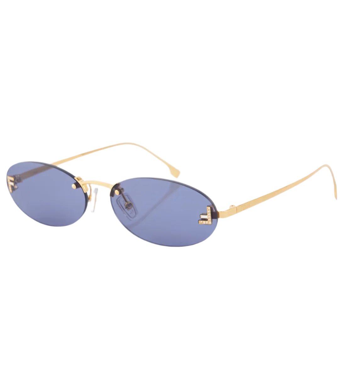 Fendi First Crystal Oval Sunglasses