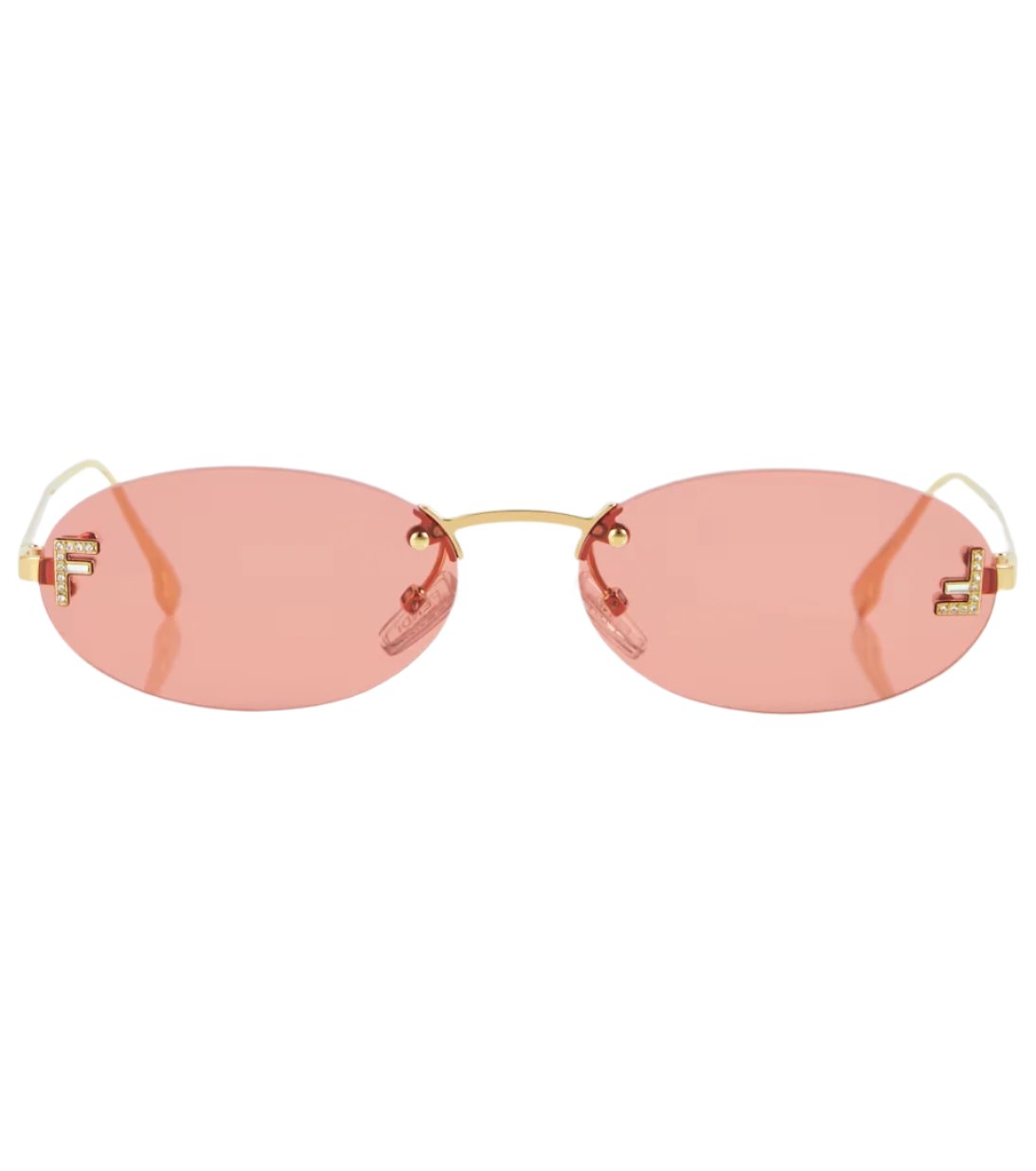 Fendi First Crystal Oval Sunglasses