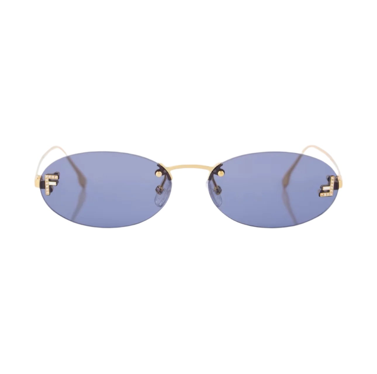 Fendi First Crystal Oval Sunglasses