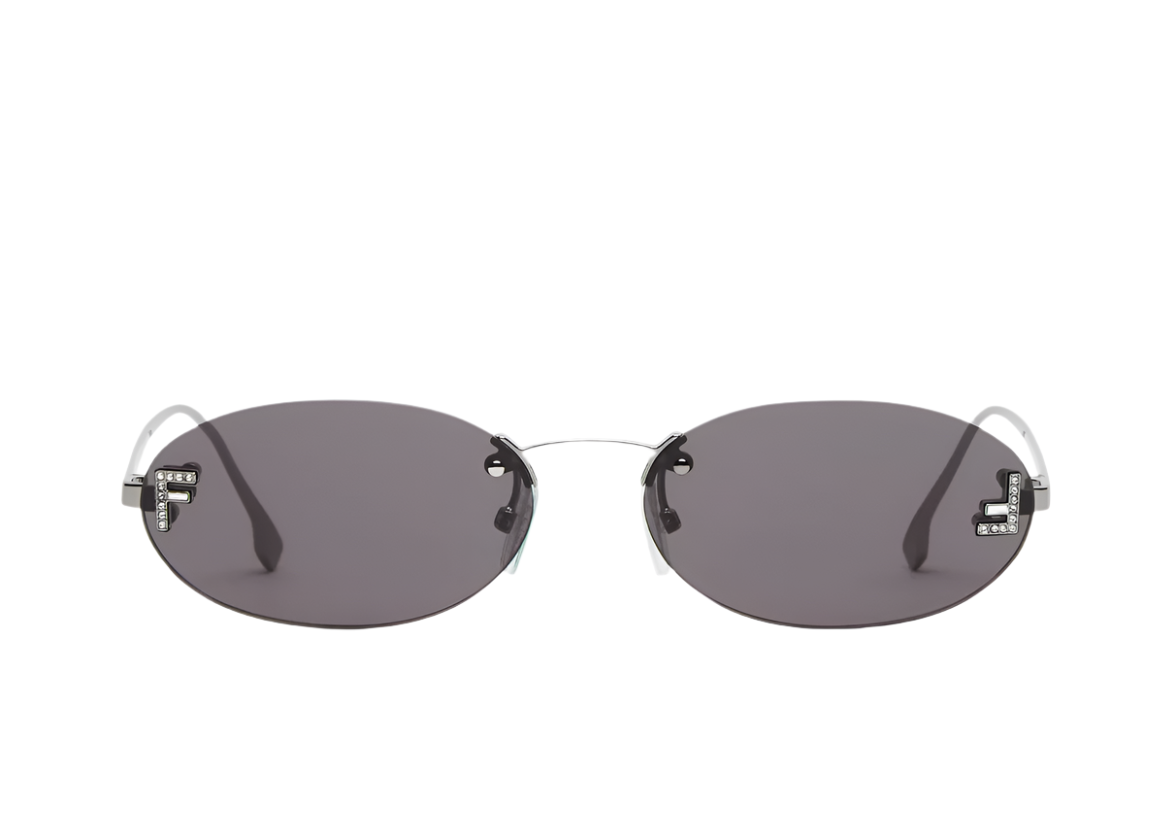 Fendi First Crystal Oval Sunglasses