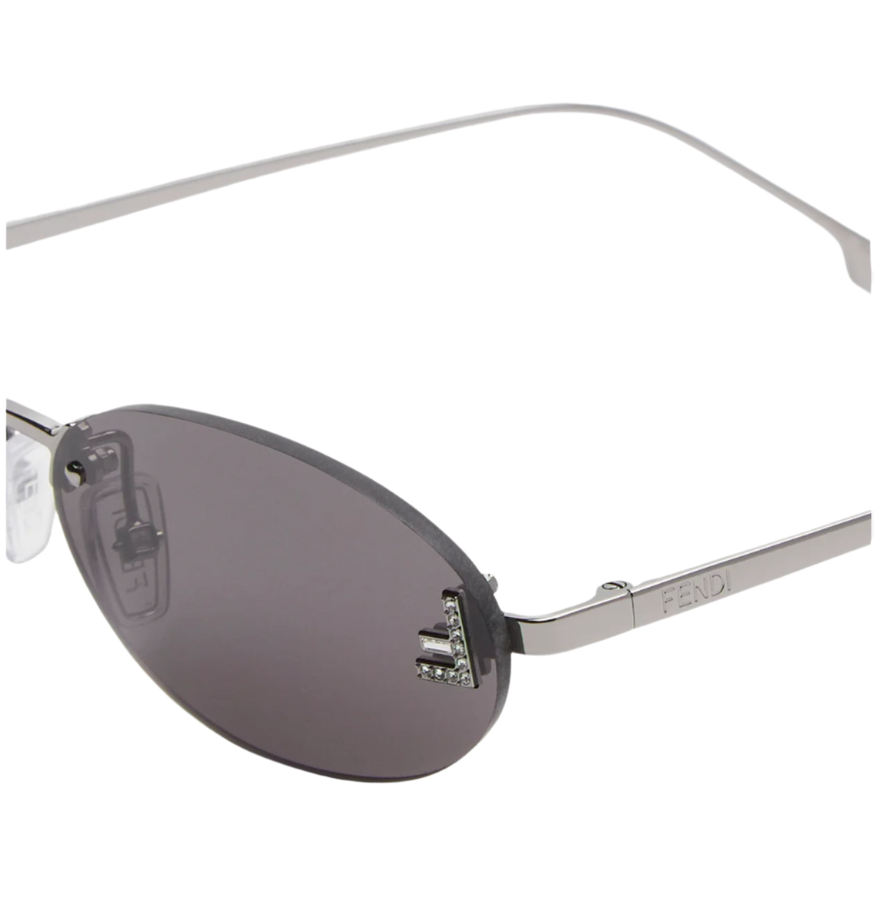 Fendi First Crystal Oval Sunglasses